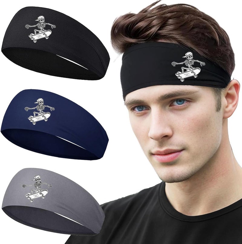 FACITE Headbands for Men Women 3pcs Sweat Bands Headbands Men Sweatbands Women - Image 1
